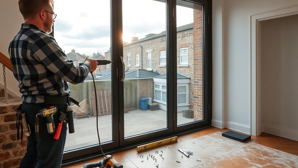 Aluminium Door Installation Penge